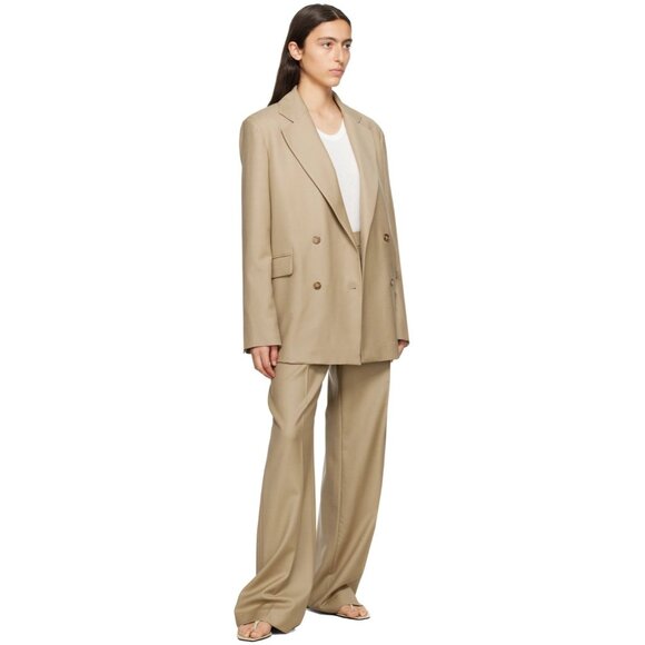 Loulou Studio Sbiru Pants in Beige XSmall New Womens Tailored Trousers - Picture 16 of 16